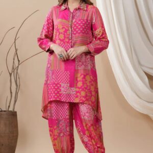 New Arrivals silk long shirt white