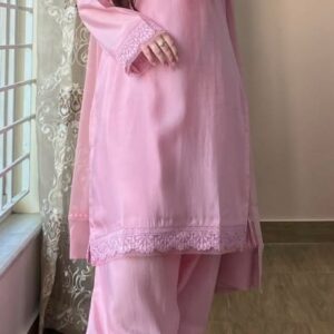 New Arrivals silk long shirt white